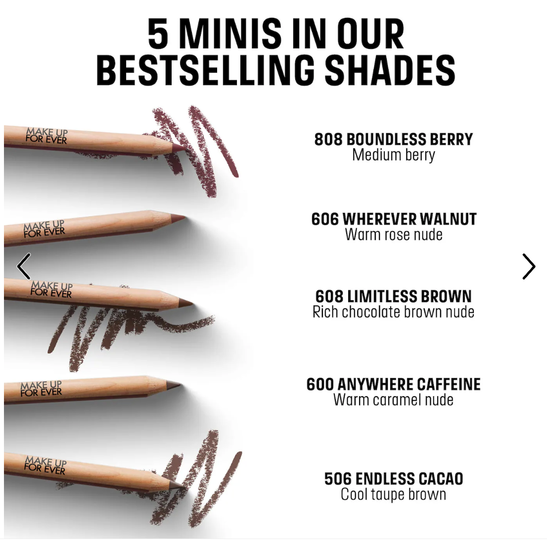 MAKE UP FOR EVER  Mini Artist Color Lip Pencils Set