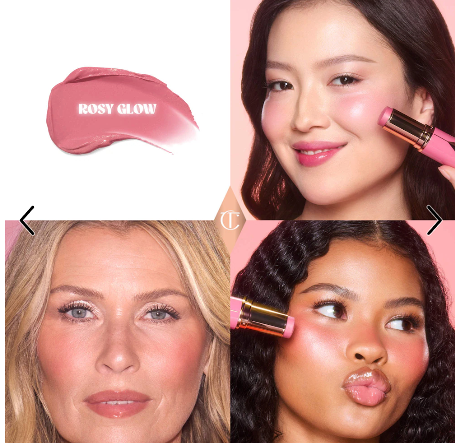 Charlotte Tilbury  Unreal Lip + Cheek Glow Blush Stick with Hyaluronic Acid - Rosy Glow
