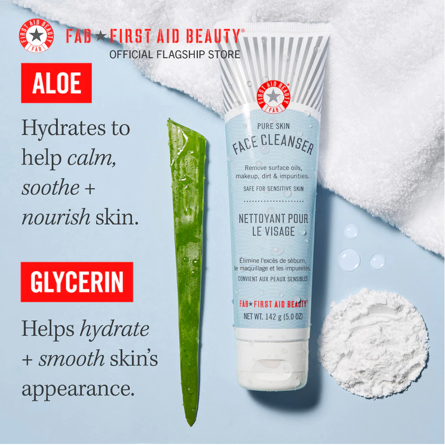 First Aid Beauty Pure Skin Face Cleanser 5 oz / 142 g