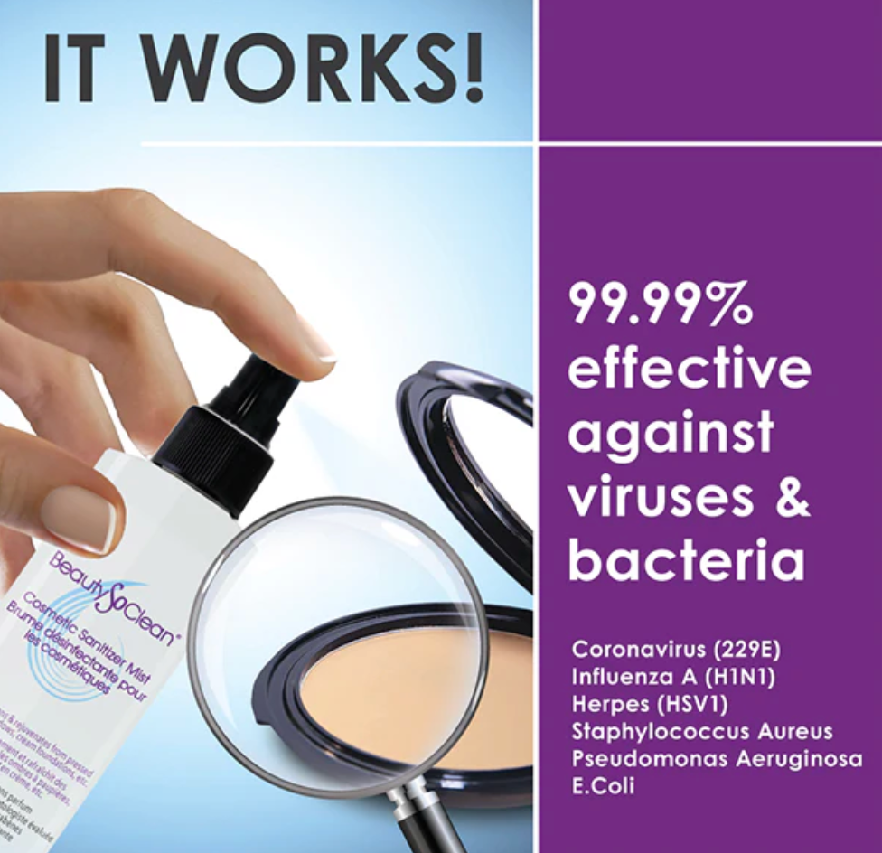 BeautySoClean Cosmetic Sanitizer Mist - 60 mL