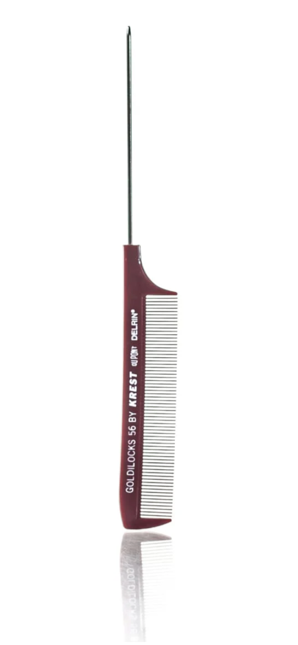 Krest Combs Goldilocks Perm Stainless Steel Pin Tail Extra Fine Teeth Comb 8 1/2"