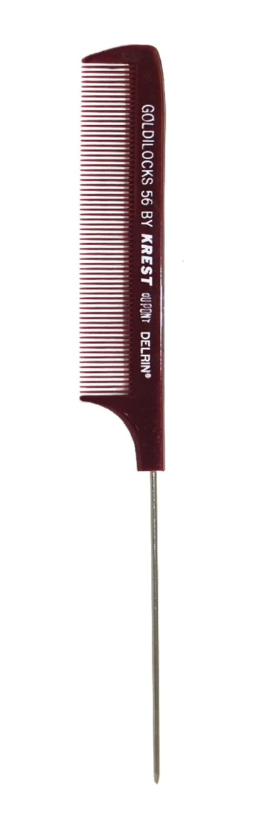 Krest Combs Goldilocks Perm Stainless Steel Pin Tail Extra Fine Teeth Comb 8 1/2"