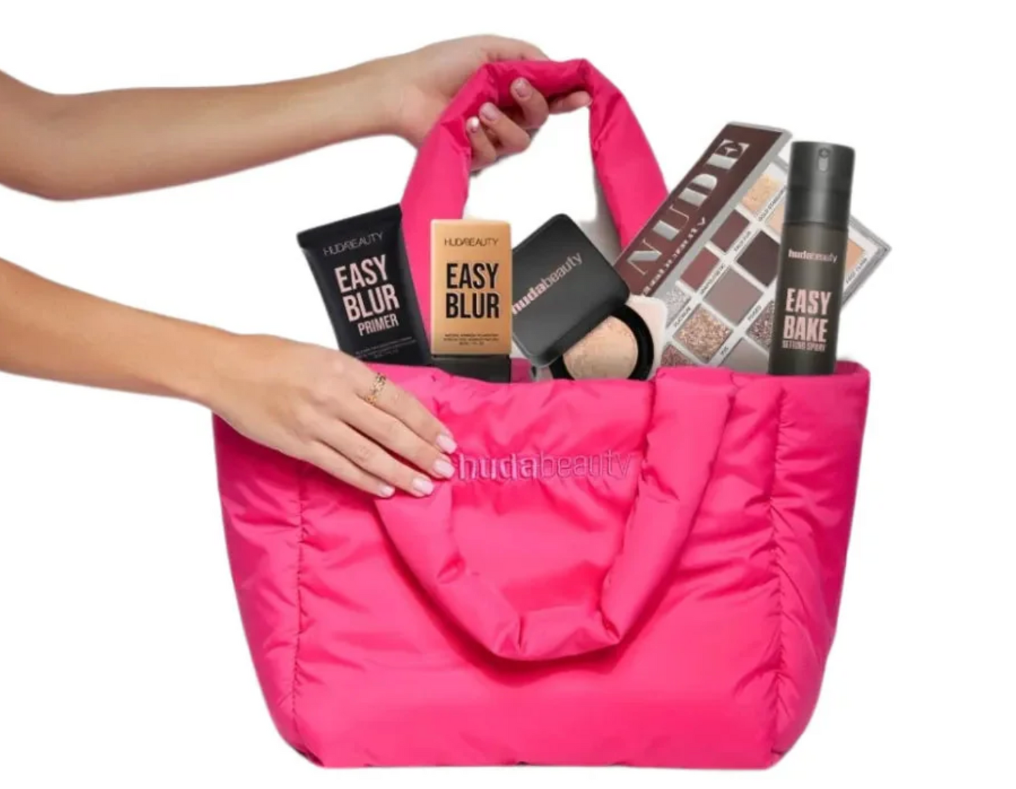 HUDA BEAUTY Pink Tote Bag