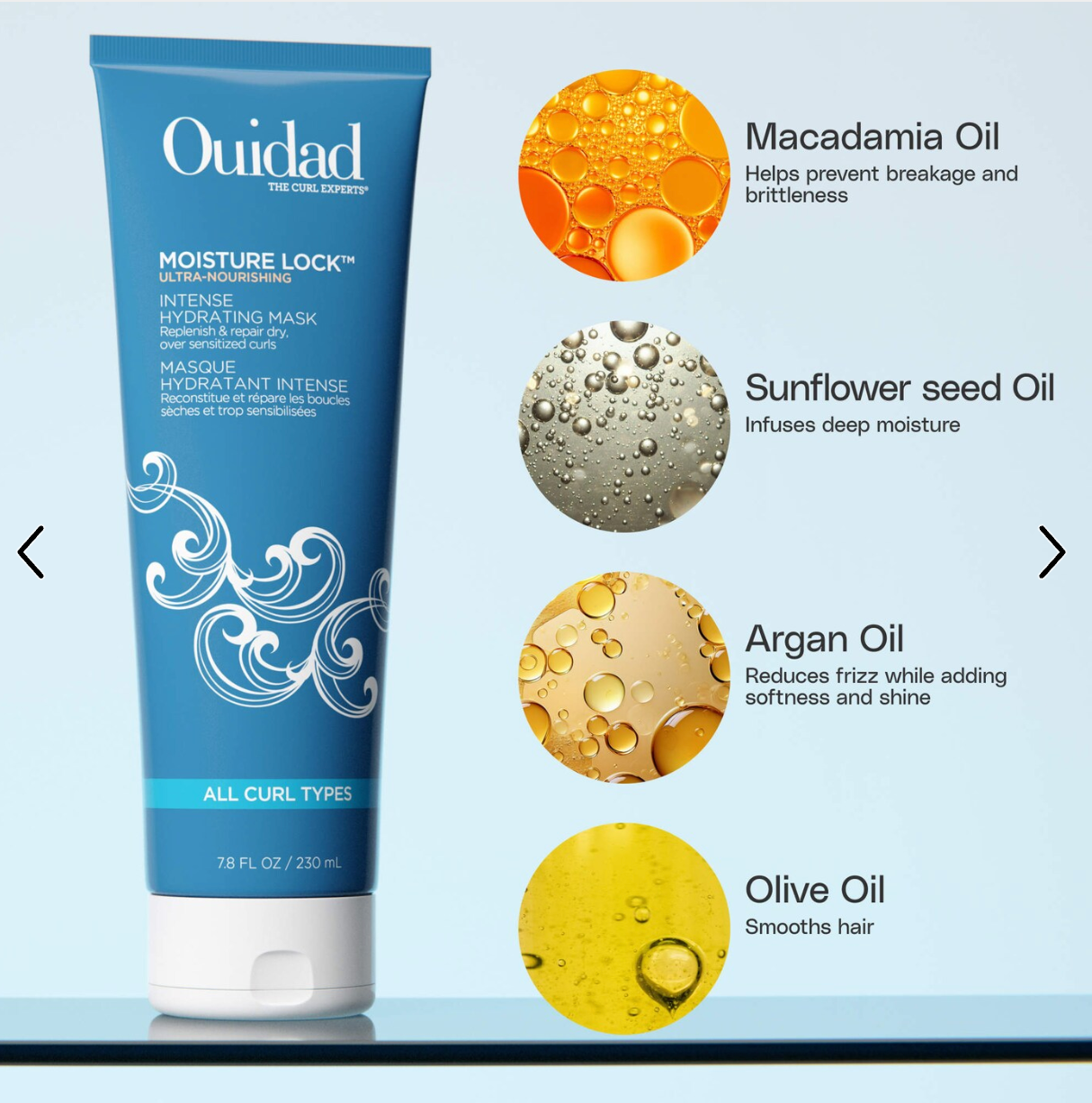 Ouidad  Moisture Lock Hydrating Mask for Curly Hair - 7.8 oz/250 ml