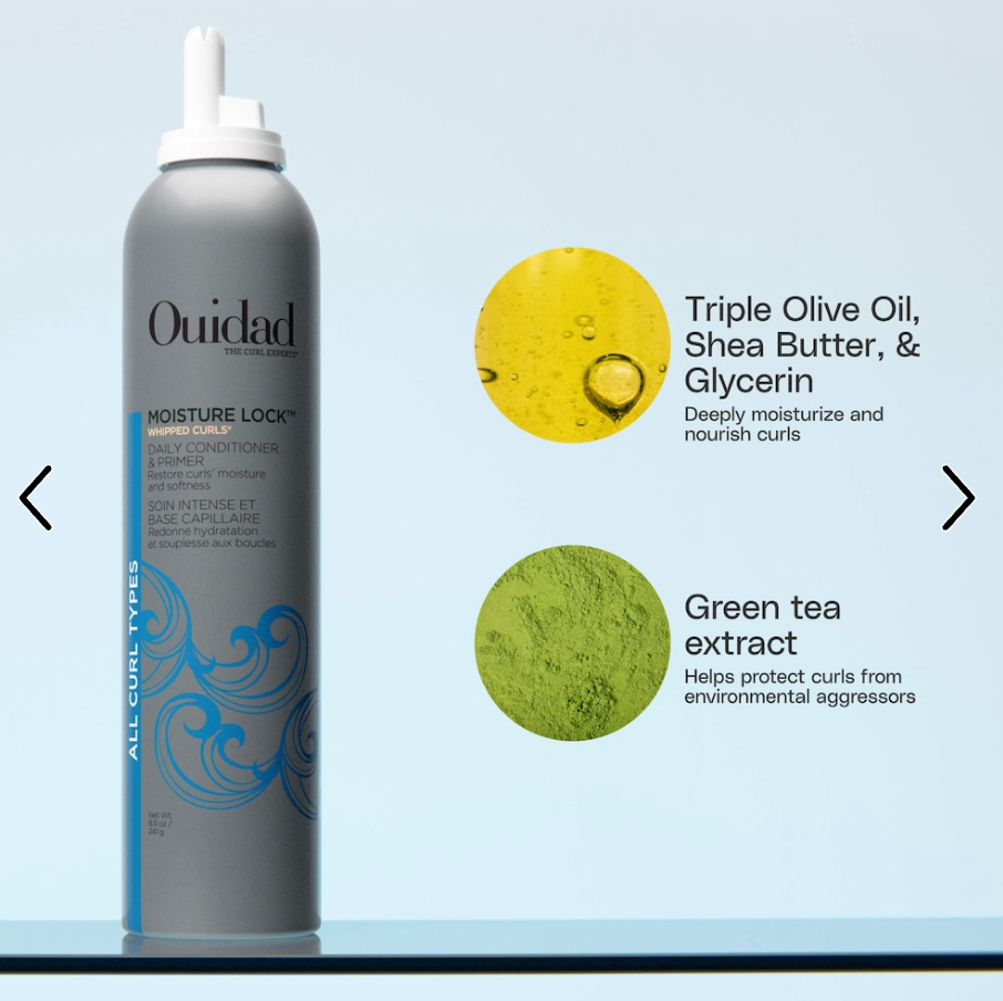 Ouidad  Moisture Lock Hydrating  Daily Conditioner & Styling Curly Hair Primer - 8.5 oz/241 g