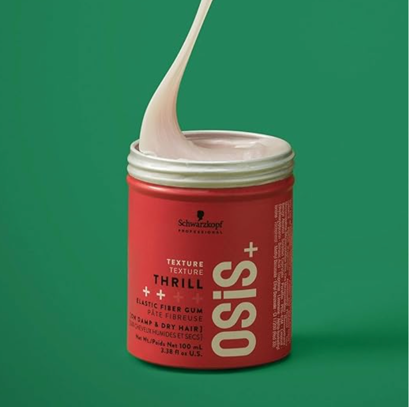OSiS+ Thrill Fibre Gum – Medium Hold Flexible Style Control, 3.38 Oz