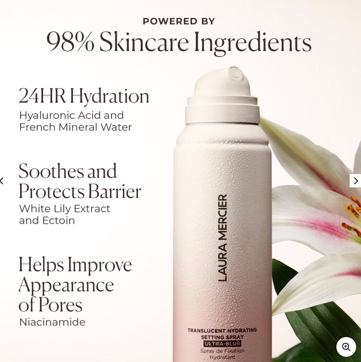 Laura Mercier Translucent Hydrating Setting Spray Ultra Blur 100ml