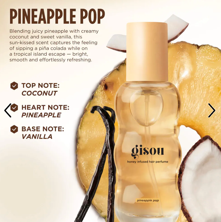 Gisou  Mini Pineapple Honey Infused Hair Perfume - 15 mL