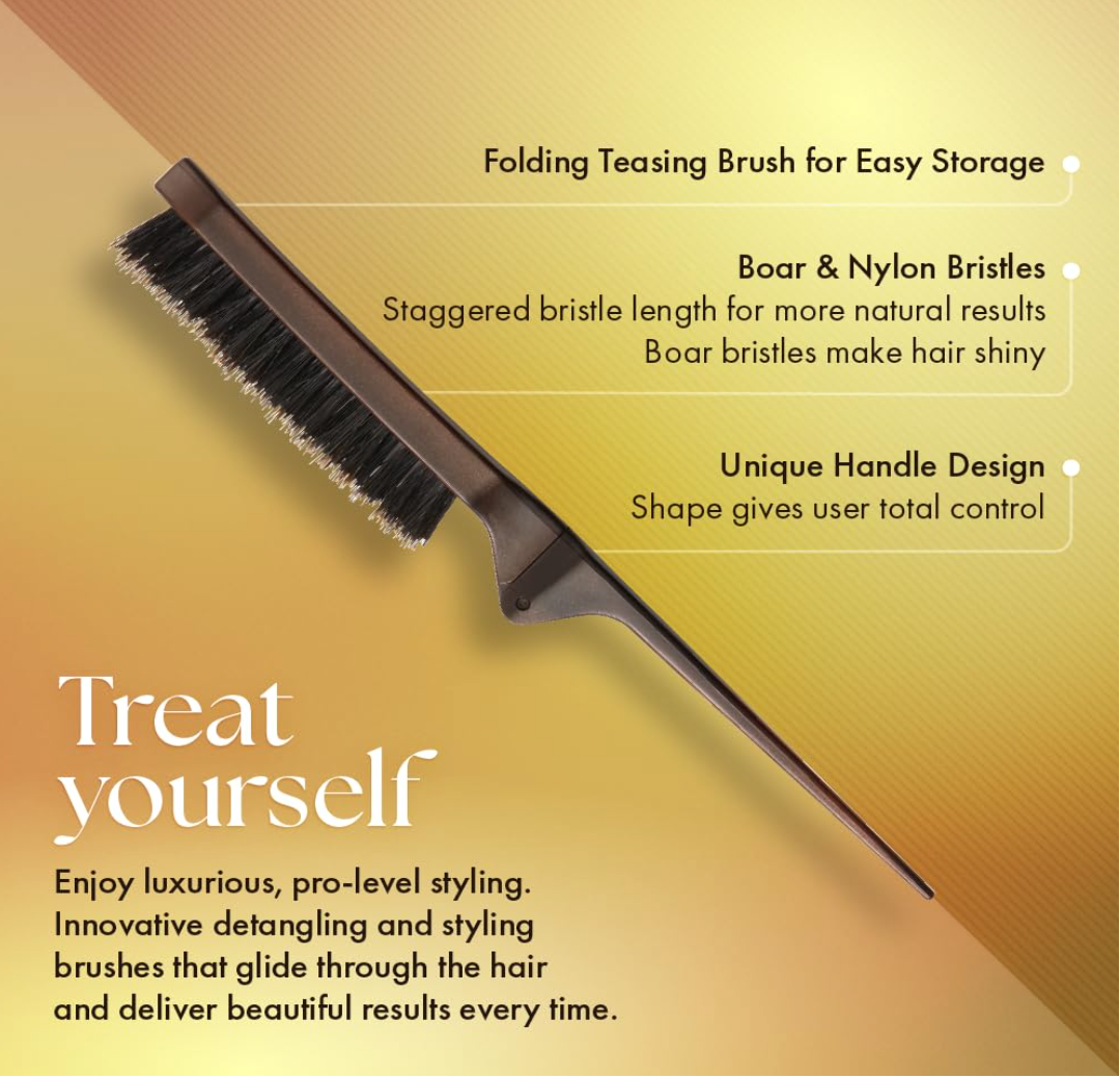 Olivia Garden Style Up High Performance Professional Folding Teasing Brush