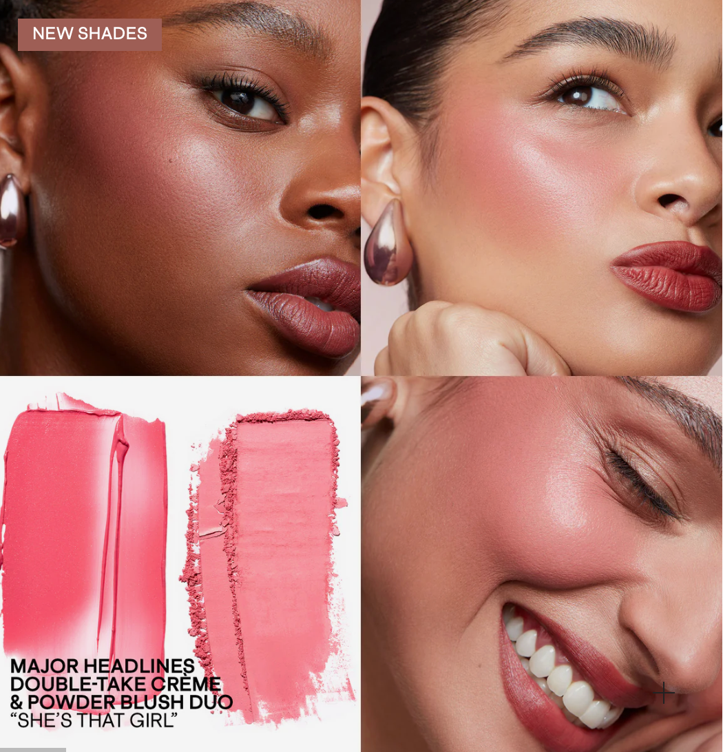 PATRICK TA Mini Major Headlines Double-Take Crème & Powder Blush Duo-She's That Girl (soft pink)