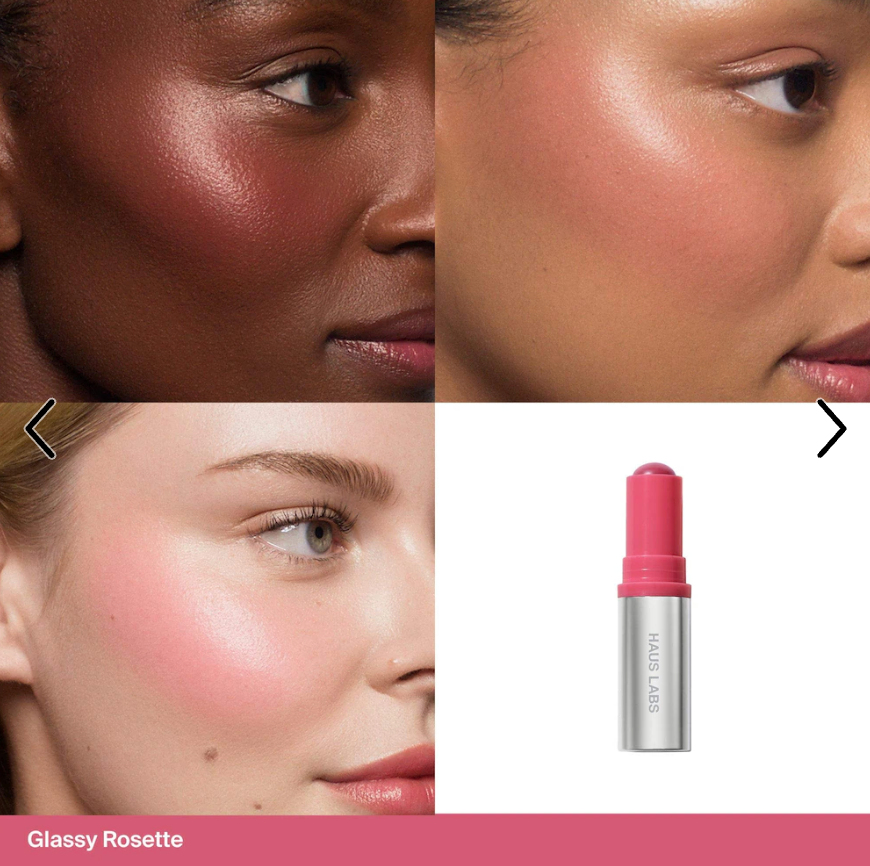 Haus Labs Color Fuse Longwear Hydrating Glassy Lip+Cheek Blush Balm Stick -Glassy Rosette(No BOX)
