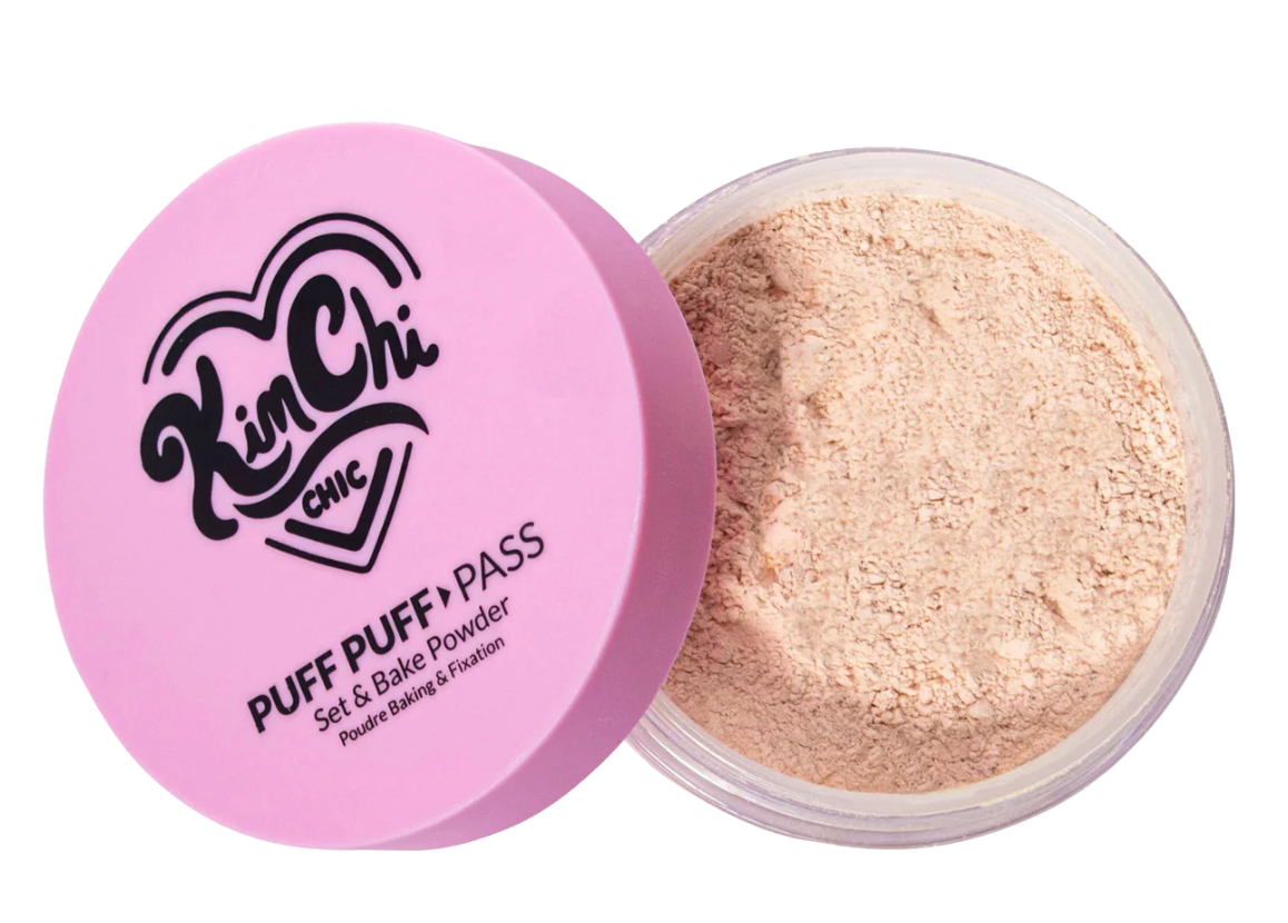Kimchi Chic Beauty Puff Puff Pass Set and Bake Setting Powder for Makeup, Extra Fluffy Loose Face