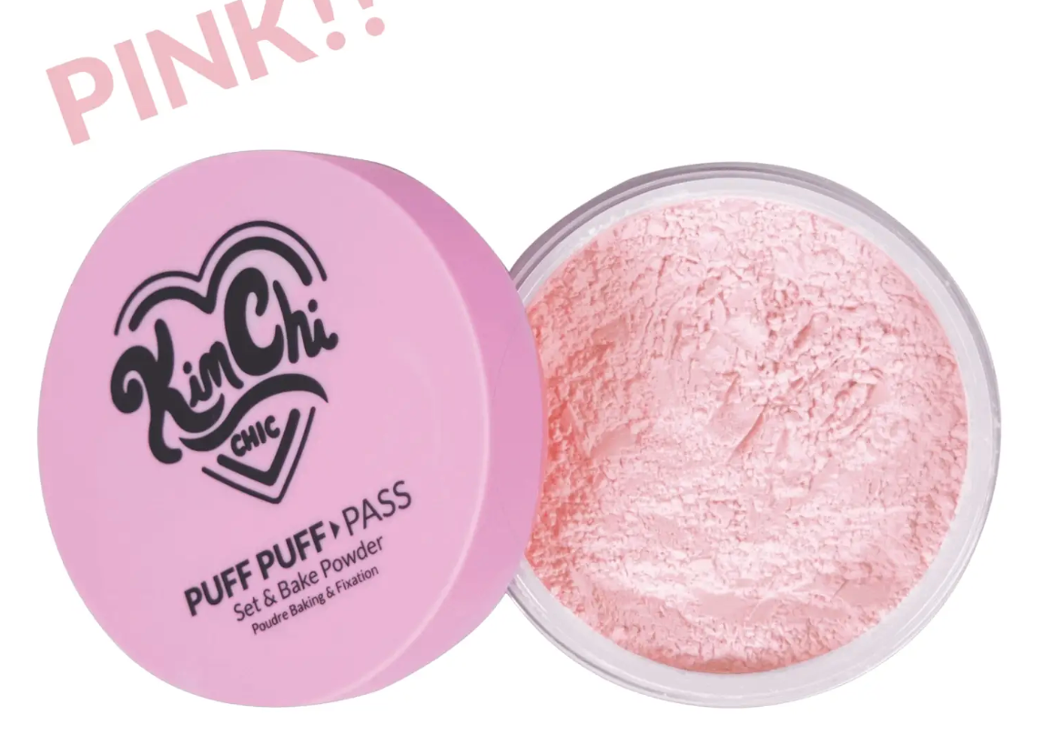 Kimchi Chic Beauty Puff Puff Pass Set and Bake Setting Powder for Makeup, Extra Fluffy Loose Face
