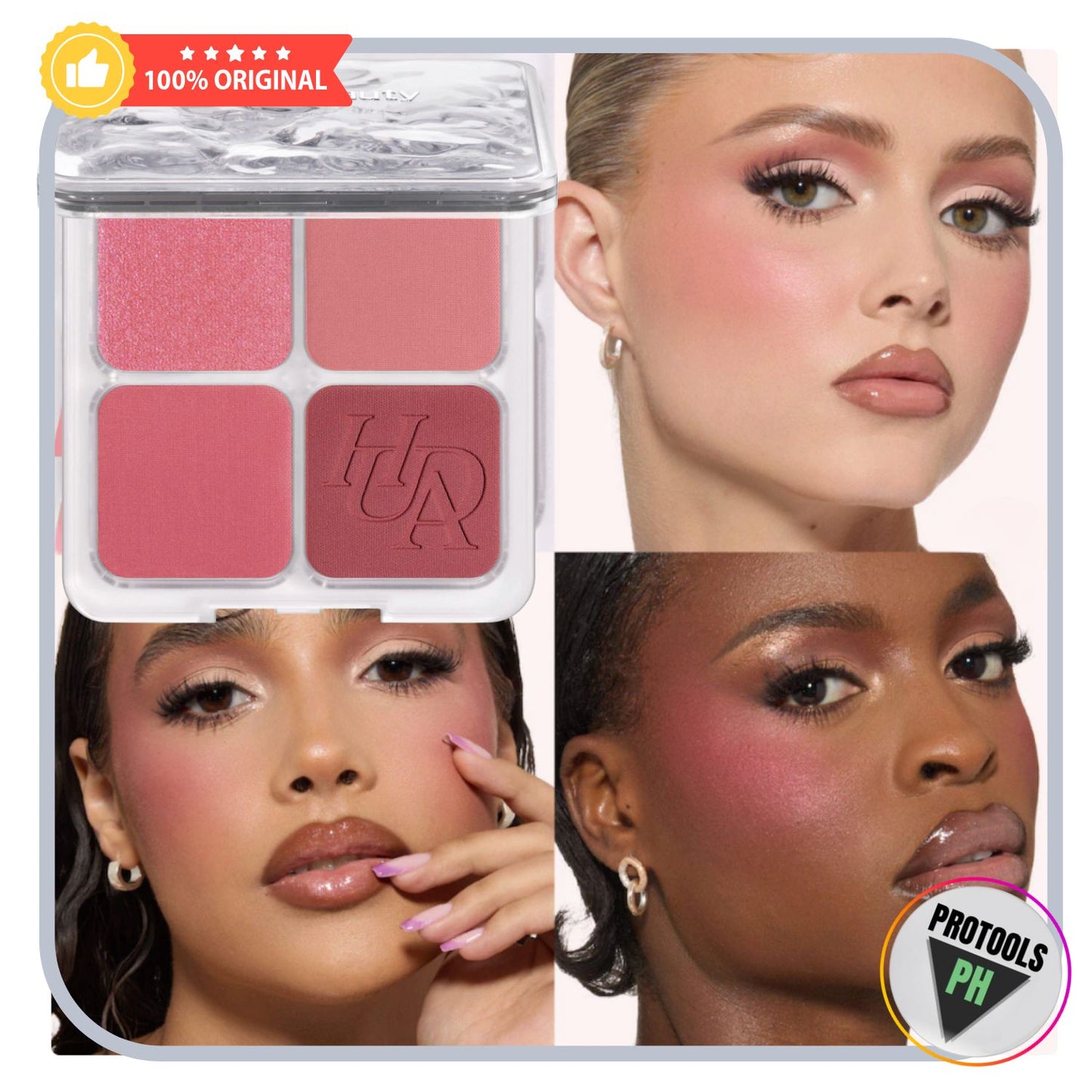 HUDA BEAUTY  Blush Filter Blurring Blushlighters Palette - Rose Berry