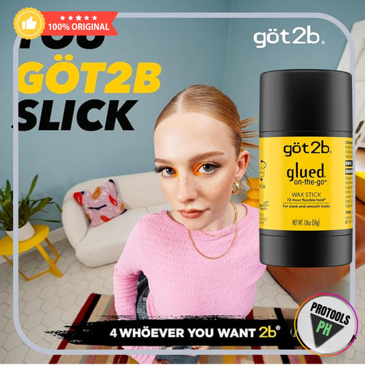 Got2b glued on-the-go wax stick, 1.8oz, sleek and slick styles, style your hair without the crunch, helps control frizz