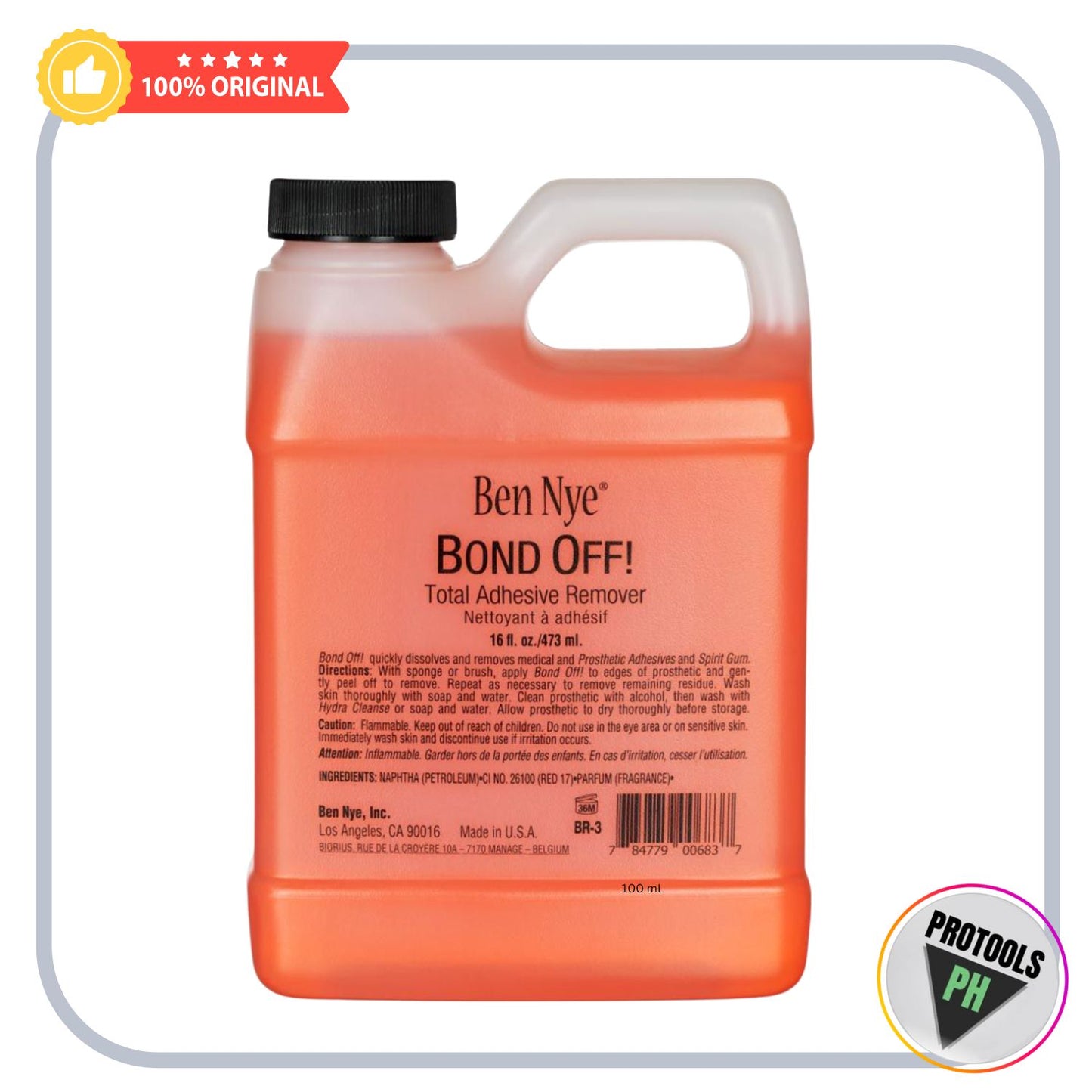 Ben Nye BR-3 Bond Off! Remover 16oz/ 500