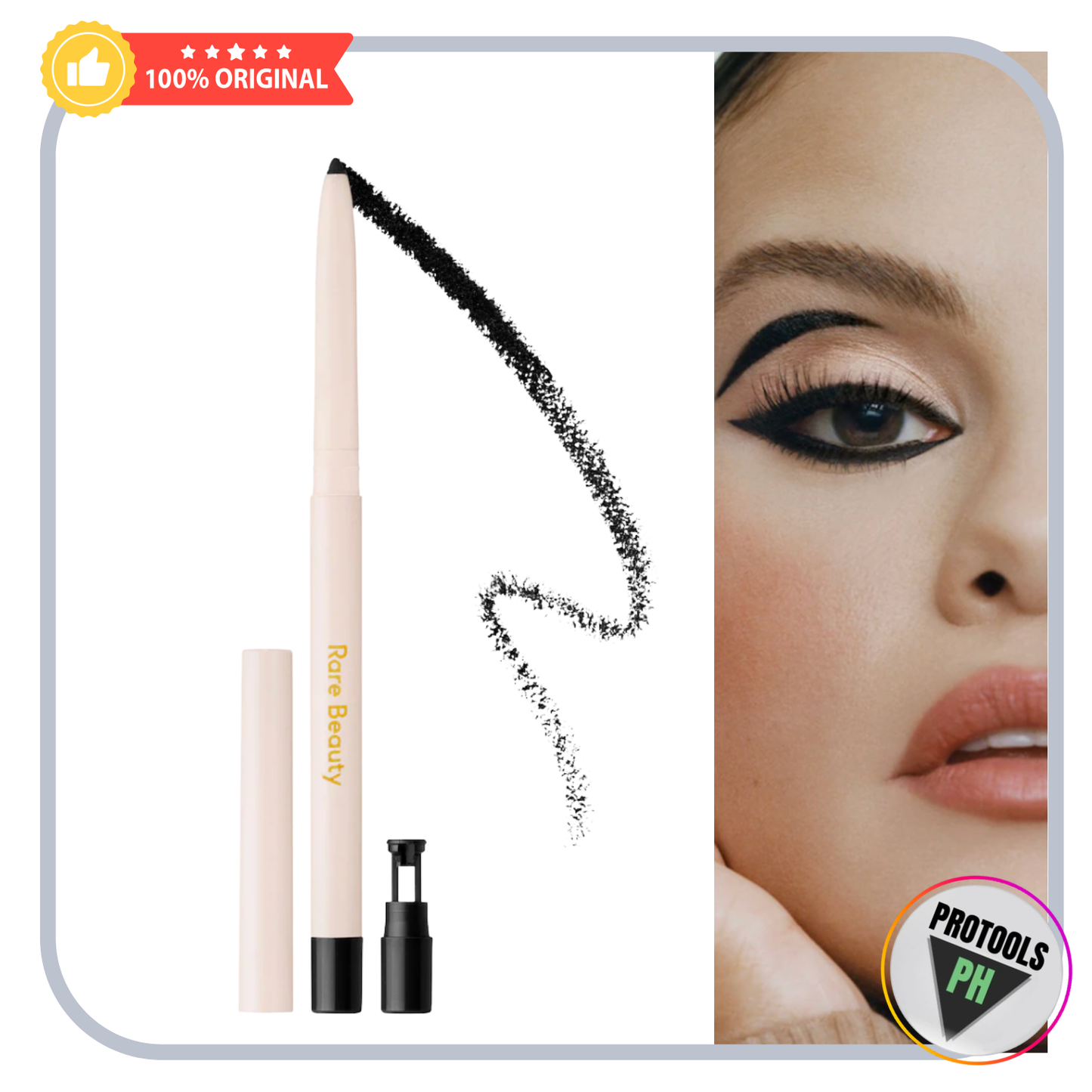 Rare Beauty by Selena Gomez  Perfect Strokes Longwear & Waterproof Gel Eyeliner -True Black