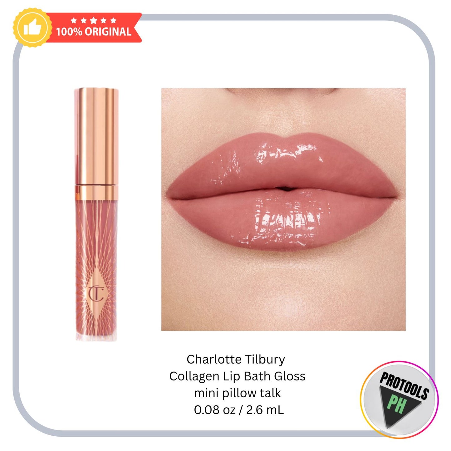 Charlotte Tilbury Collagen Lip Bath Gloss mini pillow talk (from set)