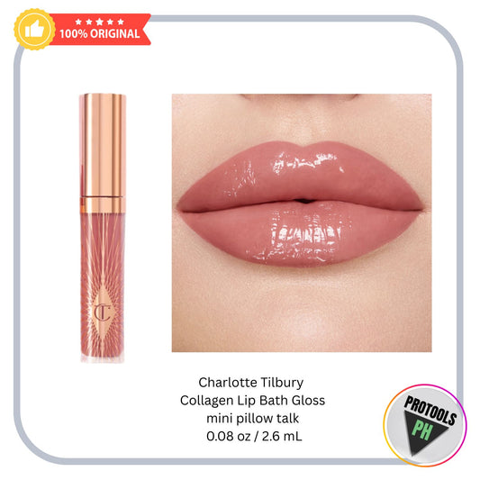 Charlotte Tilbury Collagen Lip Bath Gloss mini pillow talk (from set)