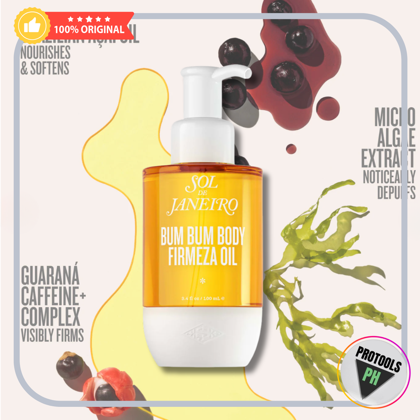 Bum Bum Firmeza Firming & Debloating Body Oil - 3.38 oz / 100 mL