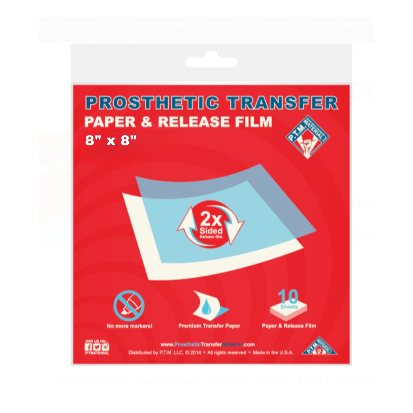 Prosthetic Transfer Paper & Release Film ( see sizes inside )