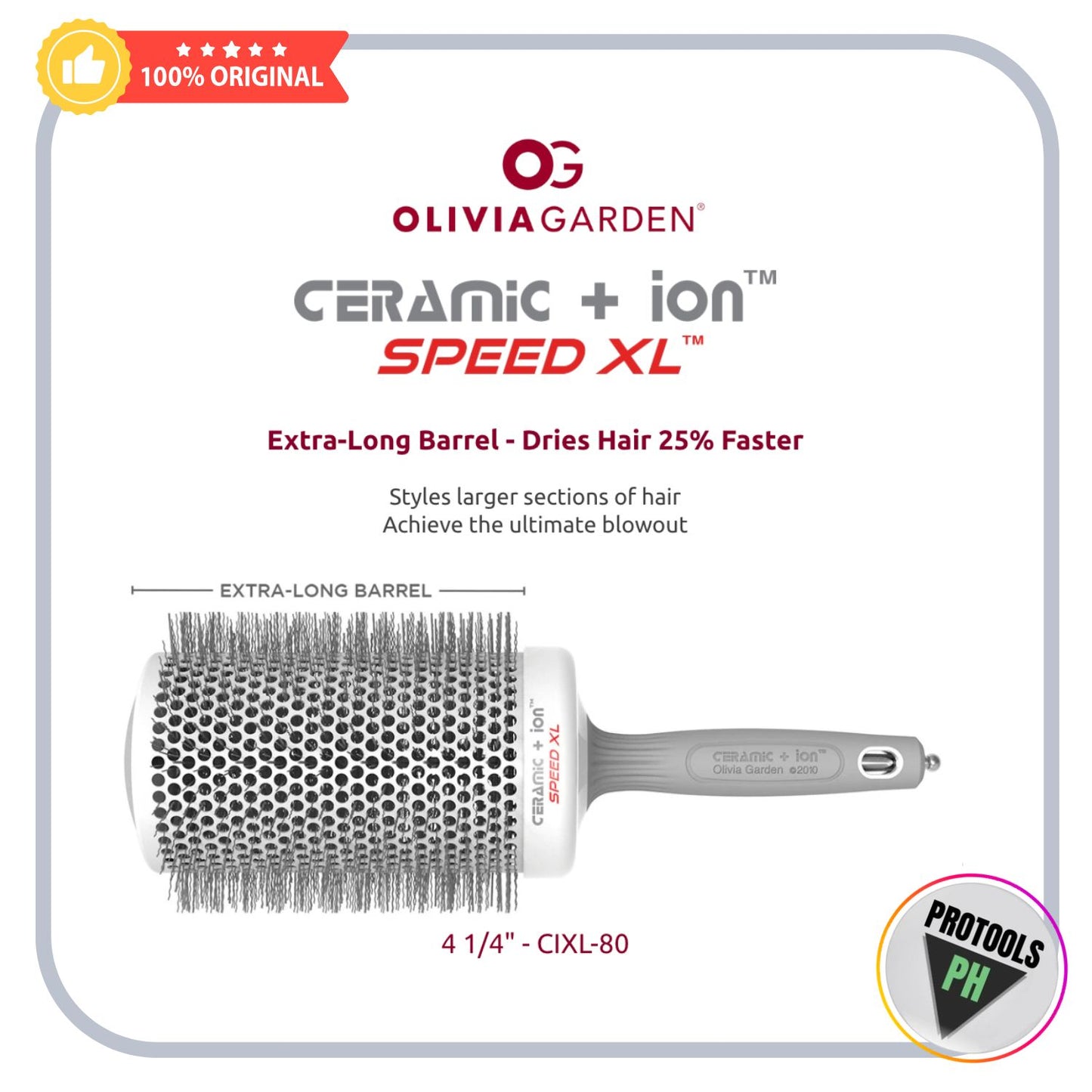 Olivia Garden Ceramic + ion Speed XL - 4 ½” – CIXL - 80