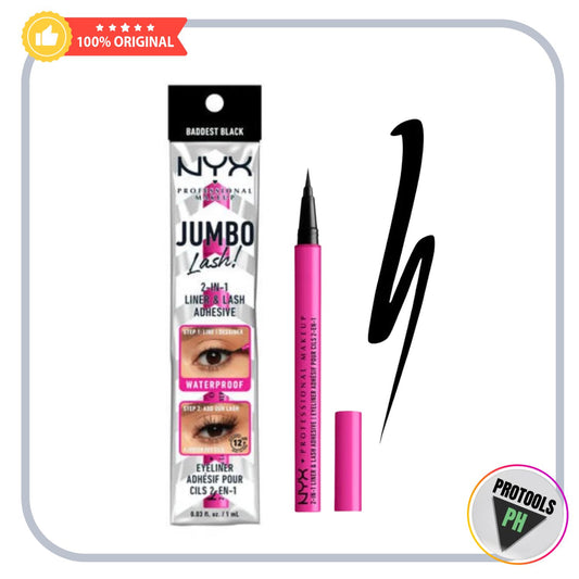 NYX Jumbo Lash! 2-In-1 Liner & Lash Adhesive Eyeliner Baddest Black