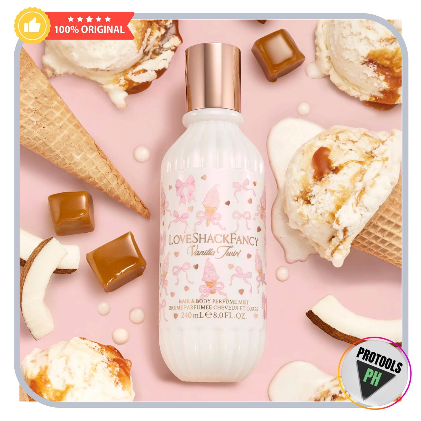 LoveShackFancy Vanilla Twirl Hair & Body Perfume Mist - 8oz/240mL perfume mist