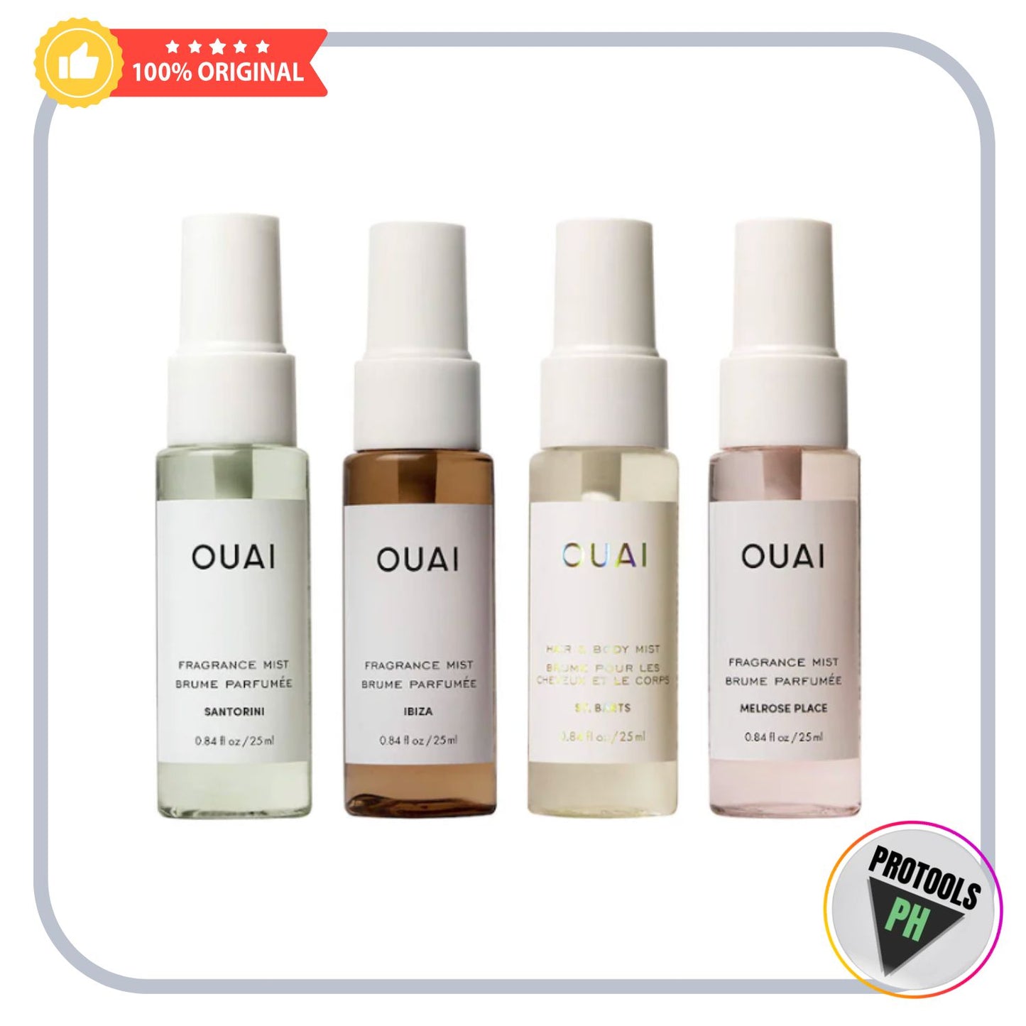OUAI  Mini St. Barts, Ibiza, Santorini & Melrose Hair & Body Mist ( sold per piece)