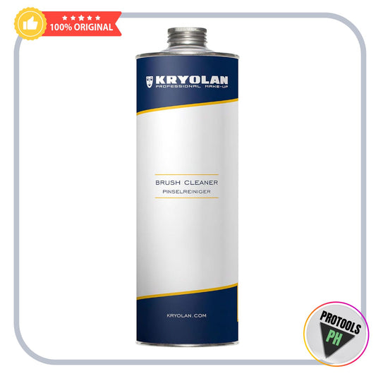 Kryolan Brush Cleaner, Professional Makeup Brush Cleaning Solution, Liquid Form, For Makeup Brushes and Airbrush Guns, 1000 ml