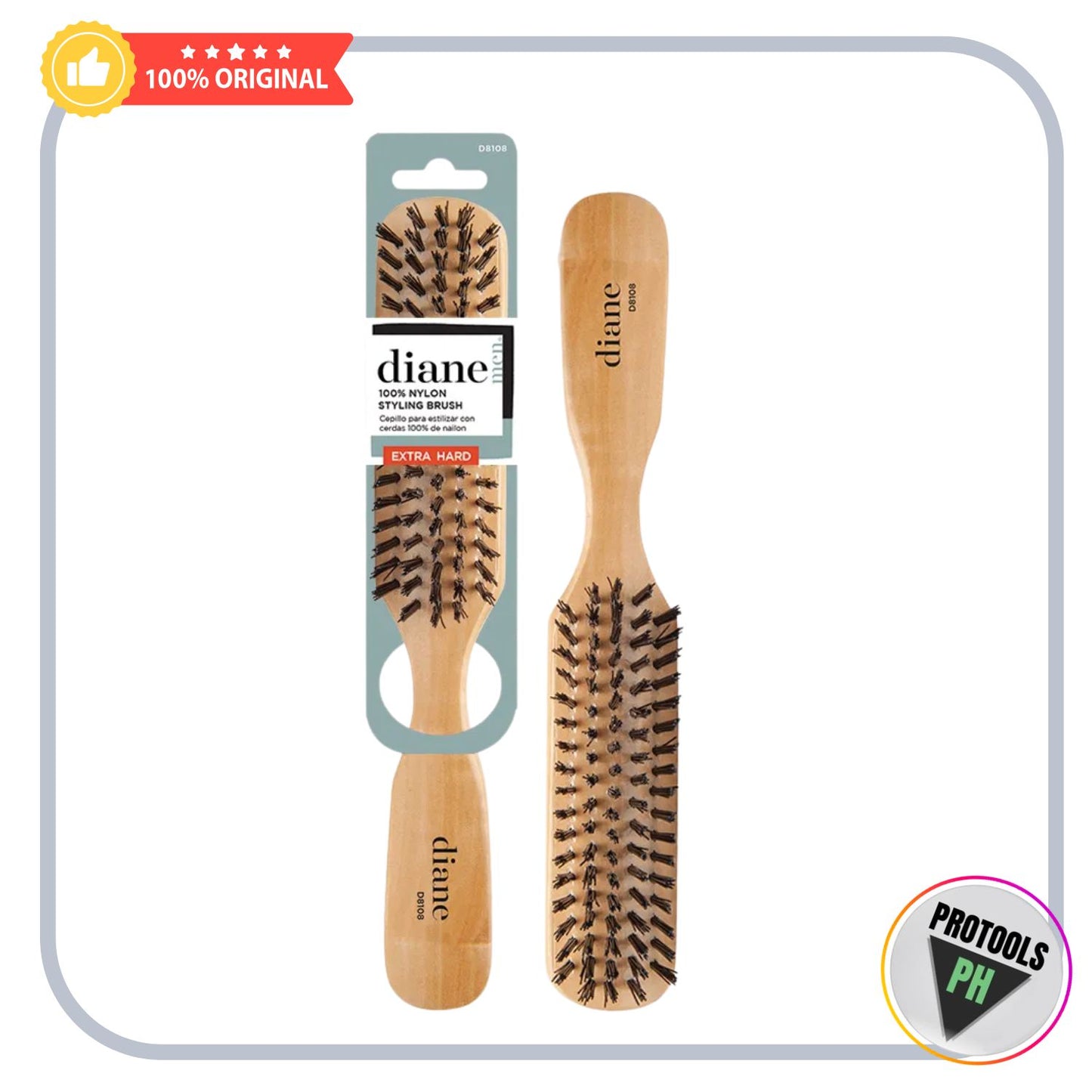 Diane D8108 100% Nylon Styling Brush Extra Hard