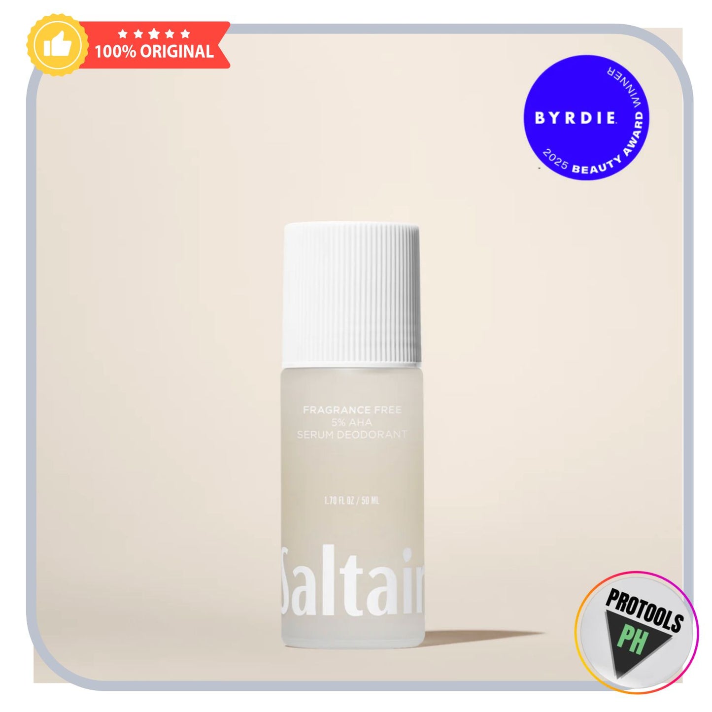 SALTAIR Fragrance Free 5% AHA Serum Deodorant