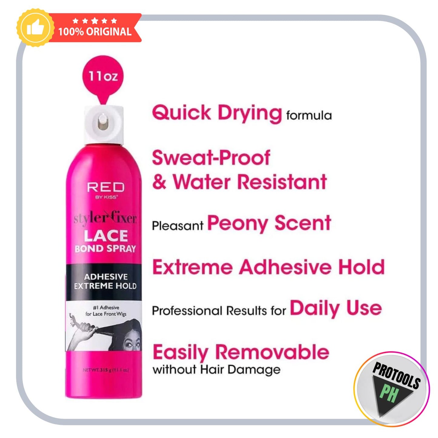 Red By Kiss Styler Fixer Lace Bond Spray