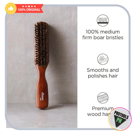 Diane Premium 100% Boar Bristle Styling Brush for Men and Barbers  D8116
