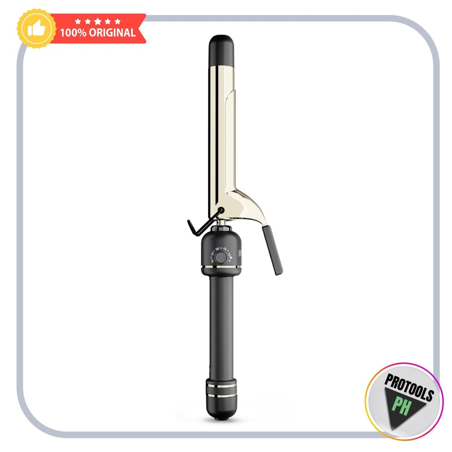 Hot Tools Professional Extended Barrel Curling Iron for Defined Curls  - 24K Gold surface