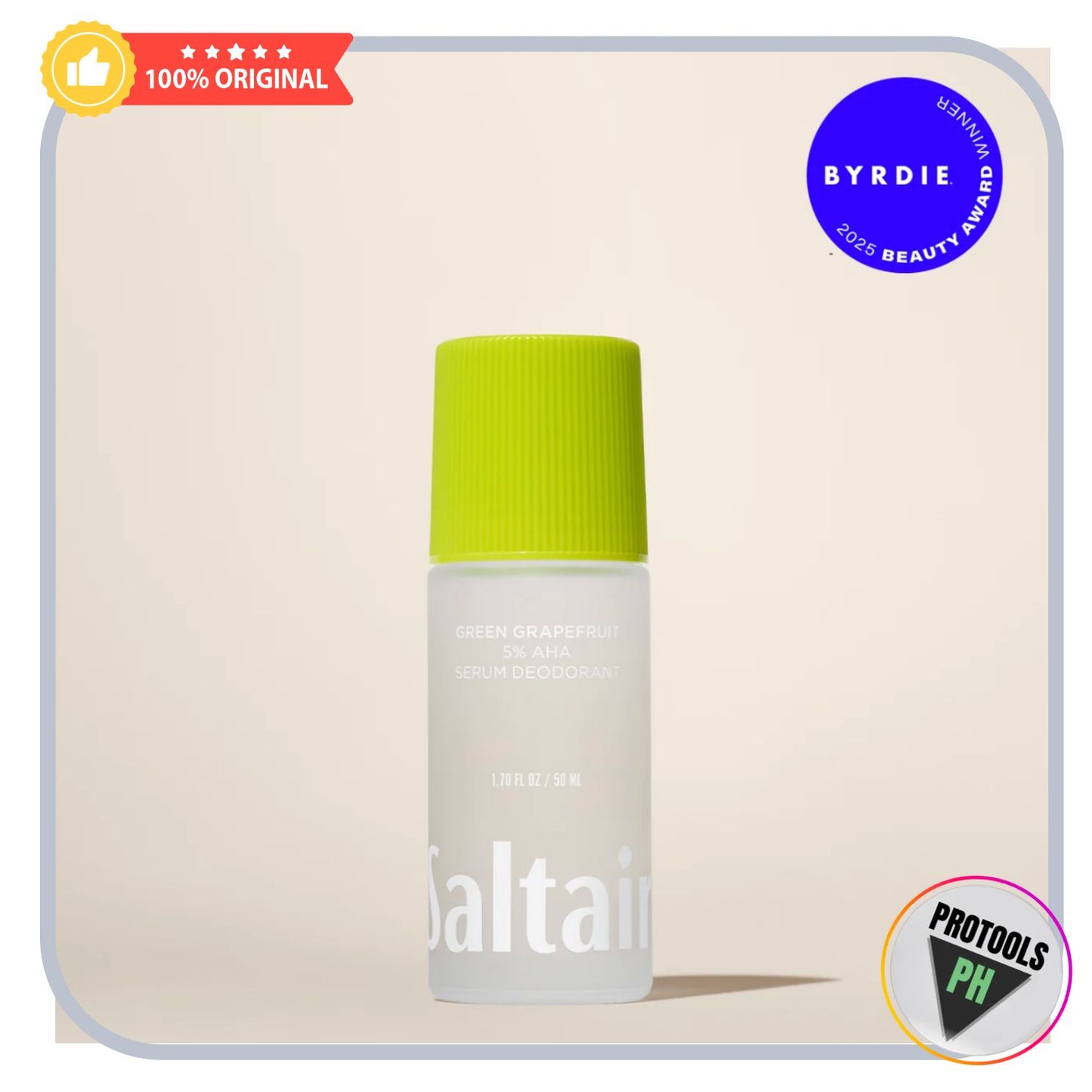 Saltair Green Grapefruit 5% AHA Serum Deodorant