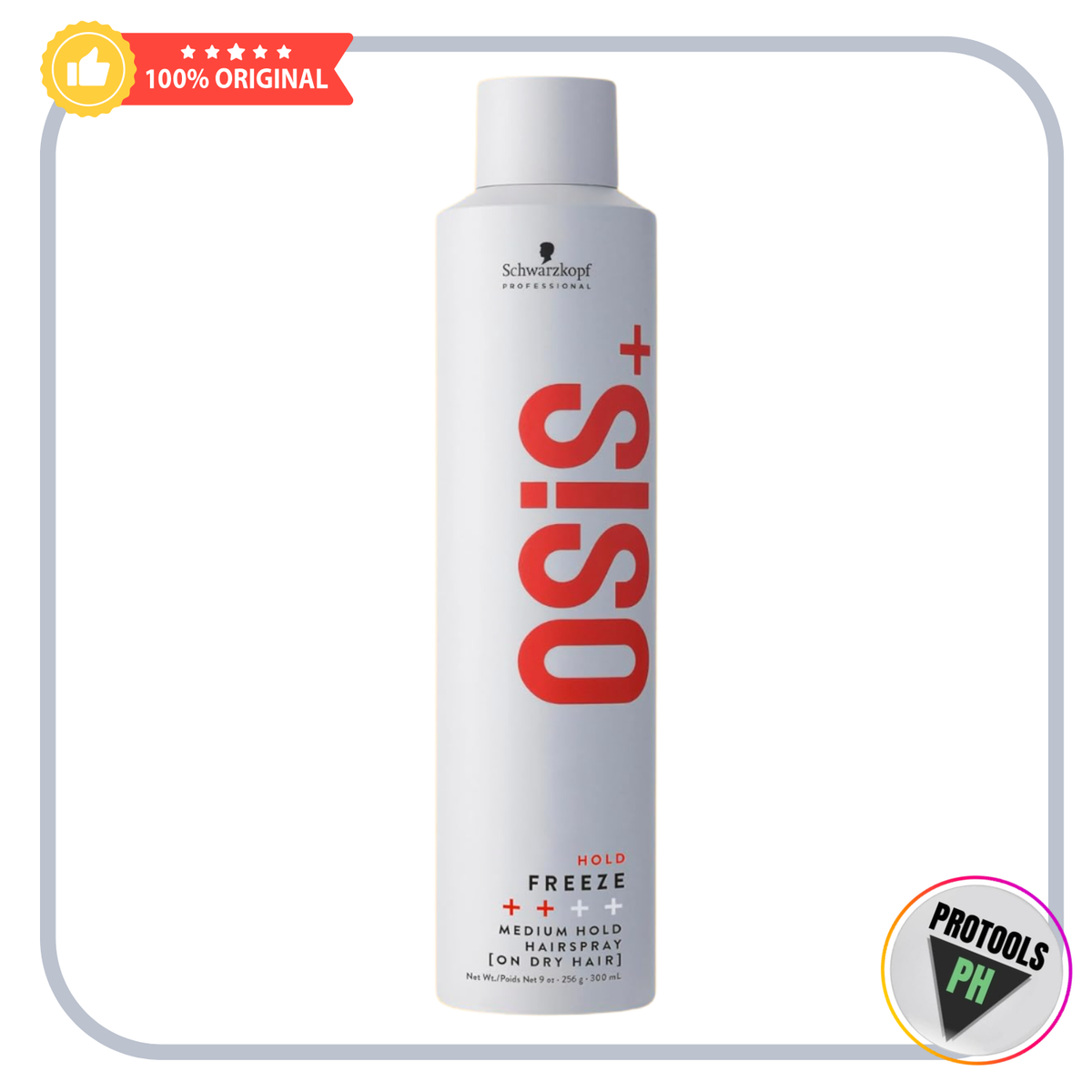 OSiS+ Freeze Hairspray - Medium Hold with Heat & Humidity Protection - 9 oz/ 256 g