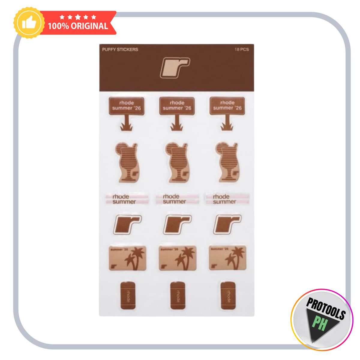 Rhode puffy stickers