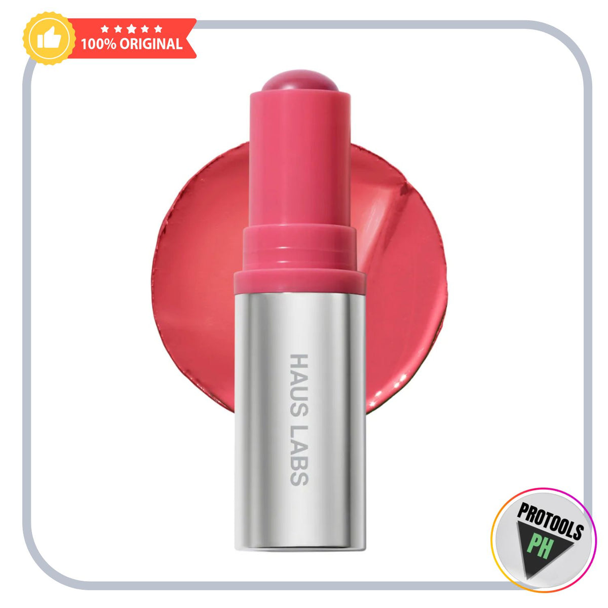 Haus Labs Color Fuse Longwear Hydrating Glassy Lip+Cheek Blush Balm Stick -Glassy Rosette(No BOX)