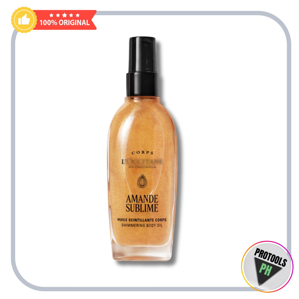 Instant Golden Glow with Almond Shimmering Body Oil by L - 3.3 oz/100 mL