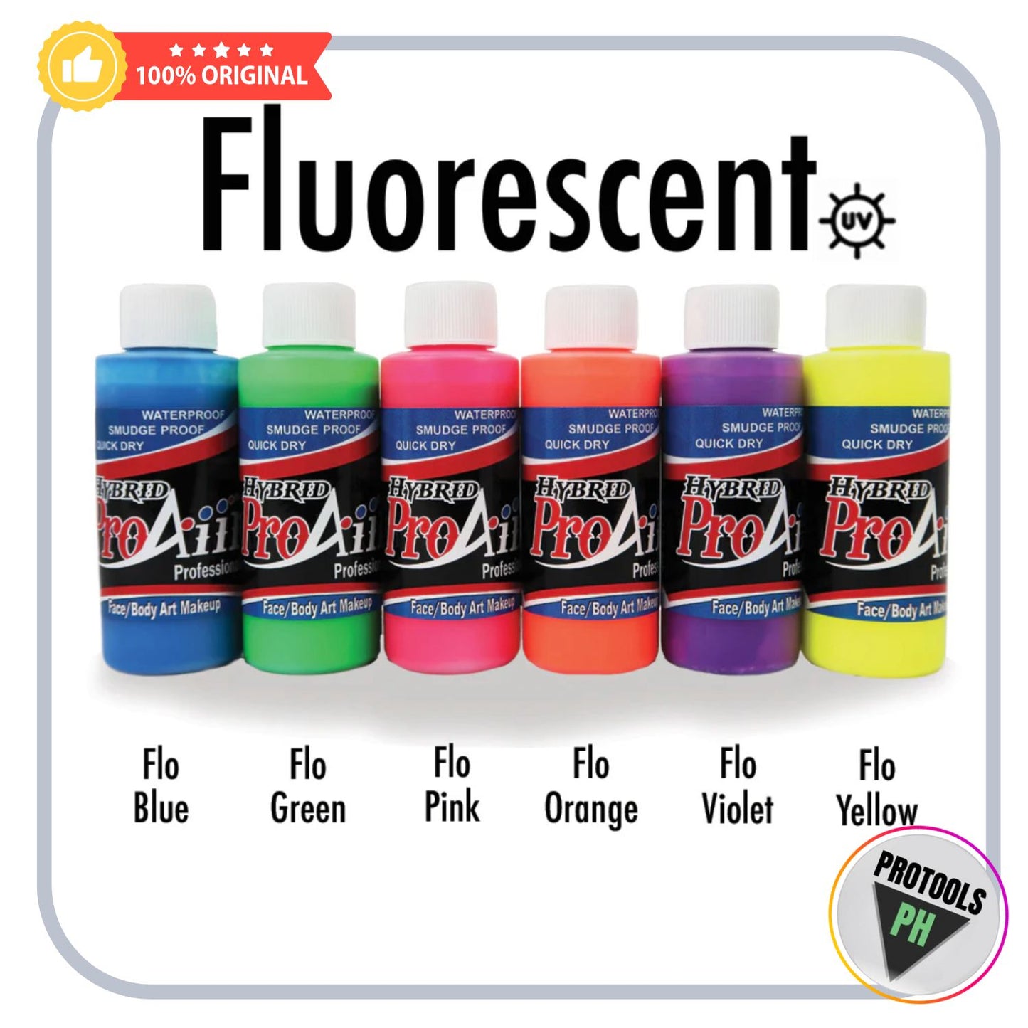 SHOWOFFS BODY ART ProAiir Hybrid Fluorescent UV Colors (2.0 oz)