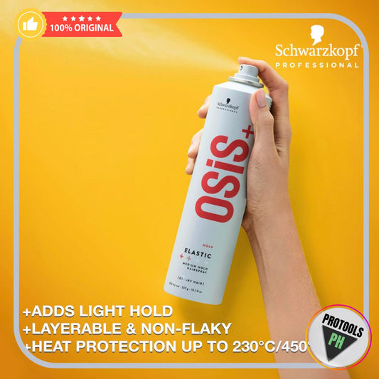 OSiS+ Elastic Hairspray - Light Hold with Heat Protection for All Hair Types
