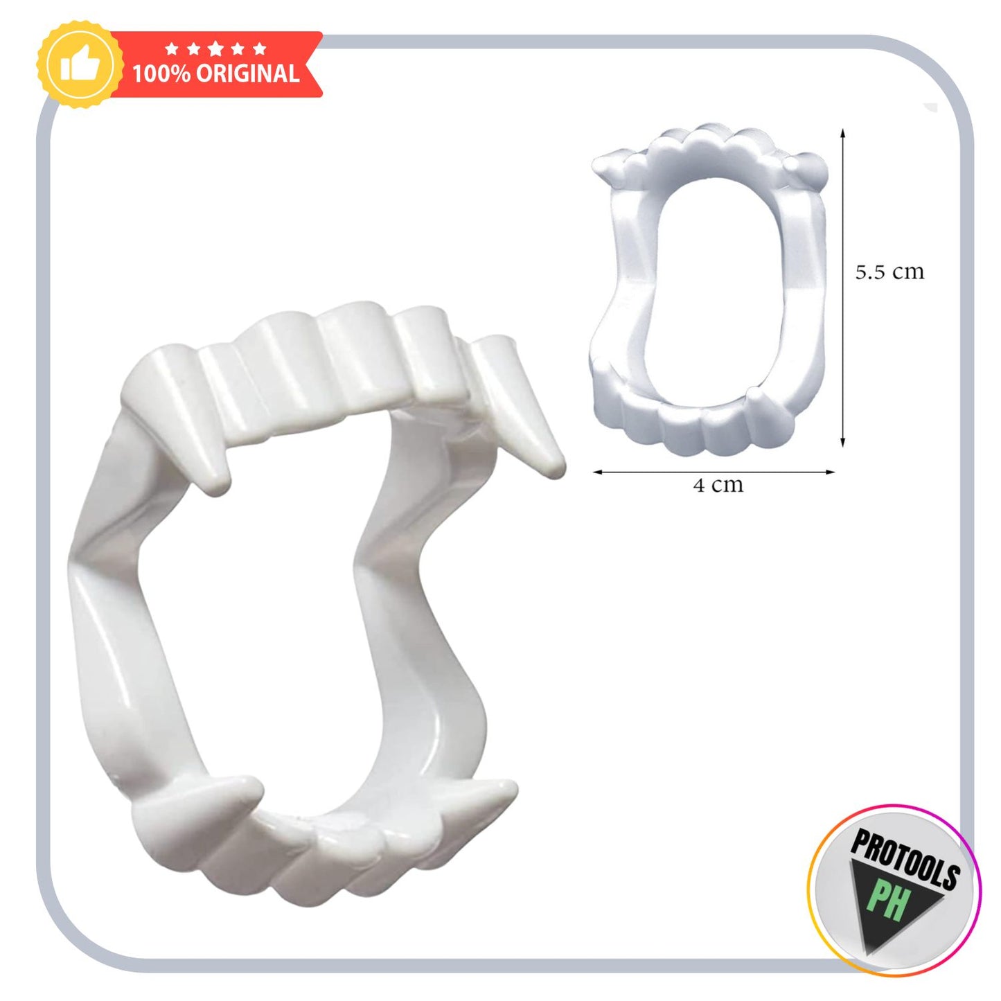 Ben Nye 12 Vampire Fangs, Plastic Teeth for Halloween Cosplay