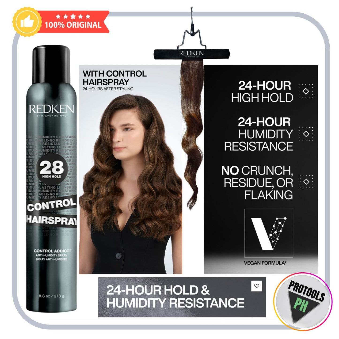 REDKEN CONTROL HAIRSPRAY 24-Hour Extra Strong Hold, Anti-Humidity Hairspray - 10.5 oz