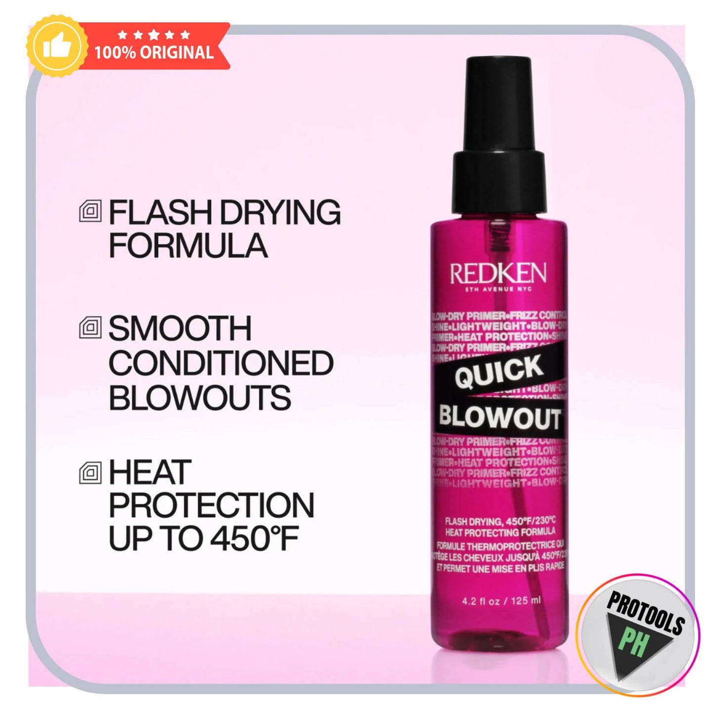 REDKEN QUICK BLOWOUT Lightweight, Smoothing Blow Dry Primer - 4.2 oz