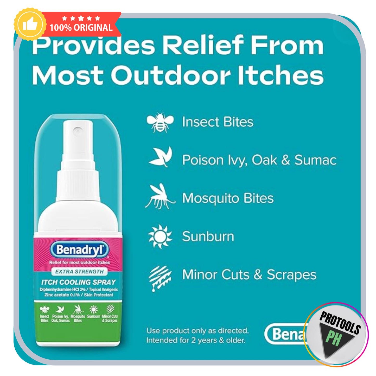 Benadryl Extra Strength Itch Cooling Spray 2 oz/59 mL