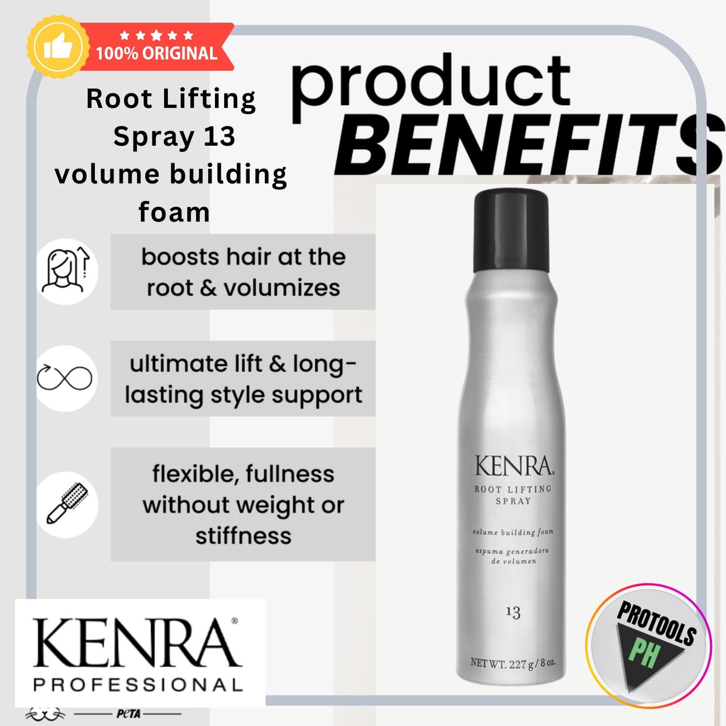 Kenra Root Lifting Spray 13 volume building foam - 8 oz / 227g