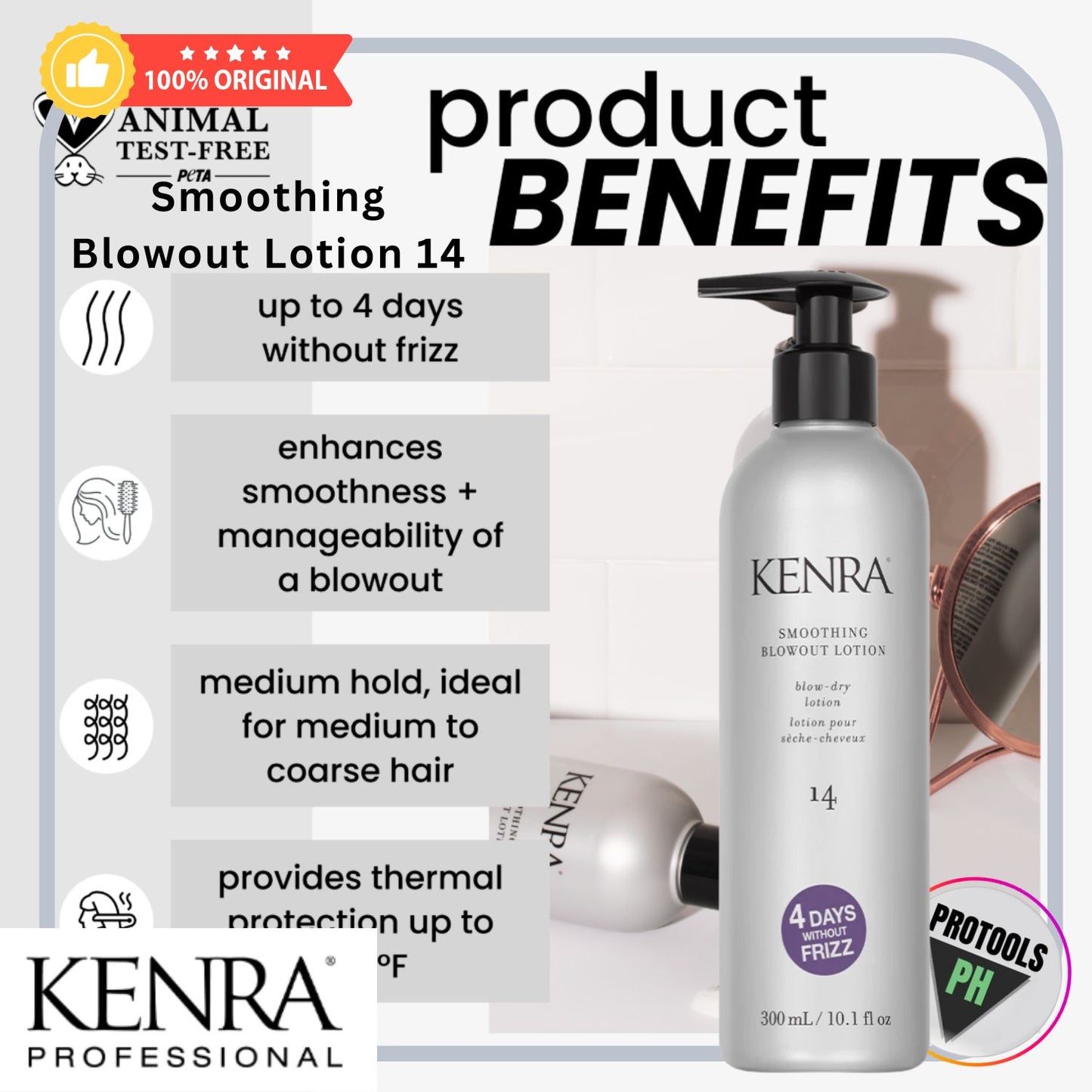 Kenra Smoothing Blowout Lotion 14 - 10.1 oz / 300 mL