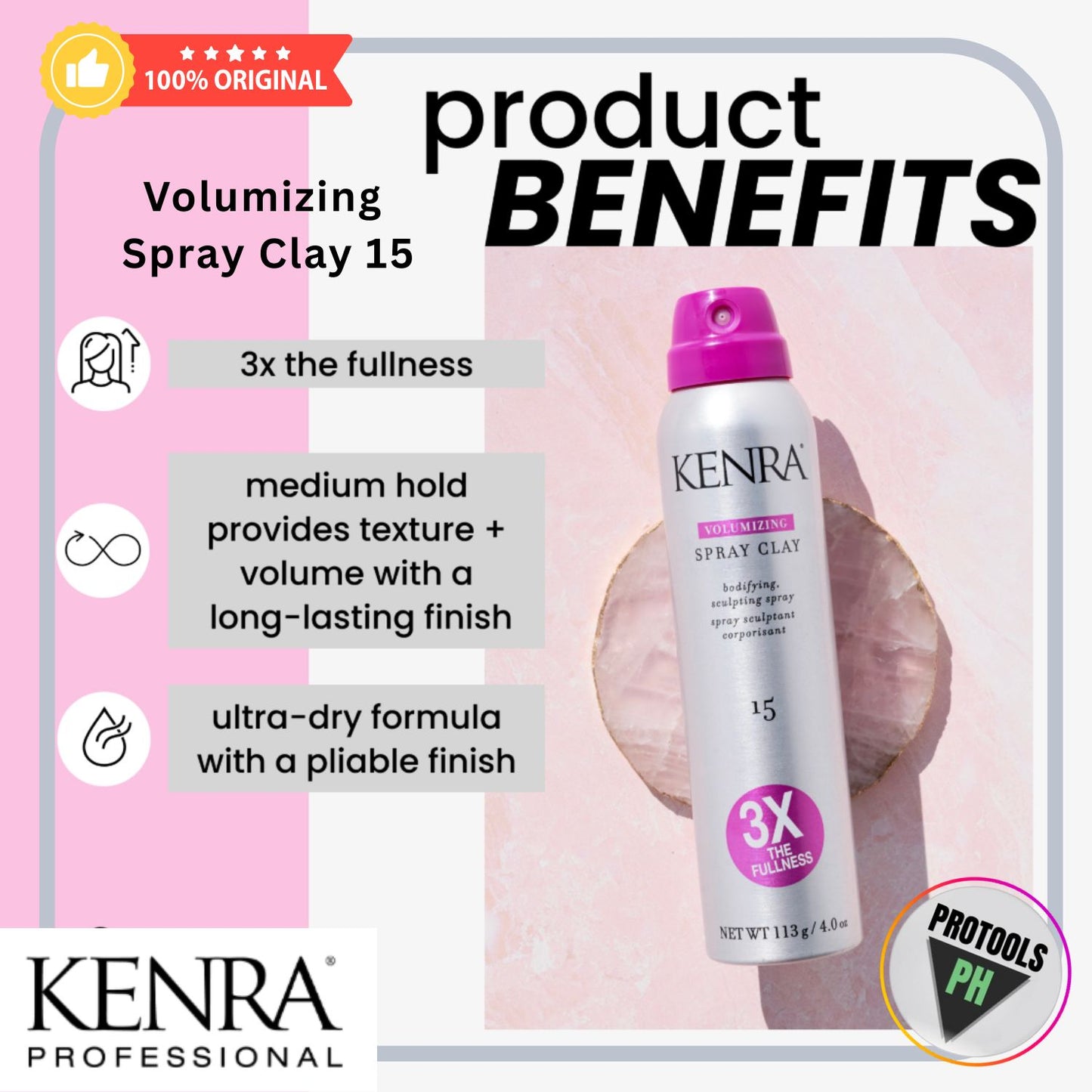 Kenra Volumizing Spray Clay 15 - 4 oz / 113g