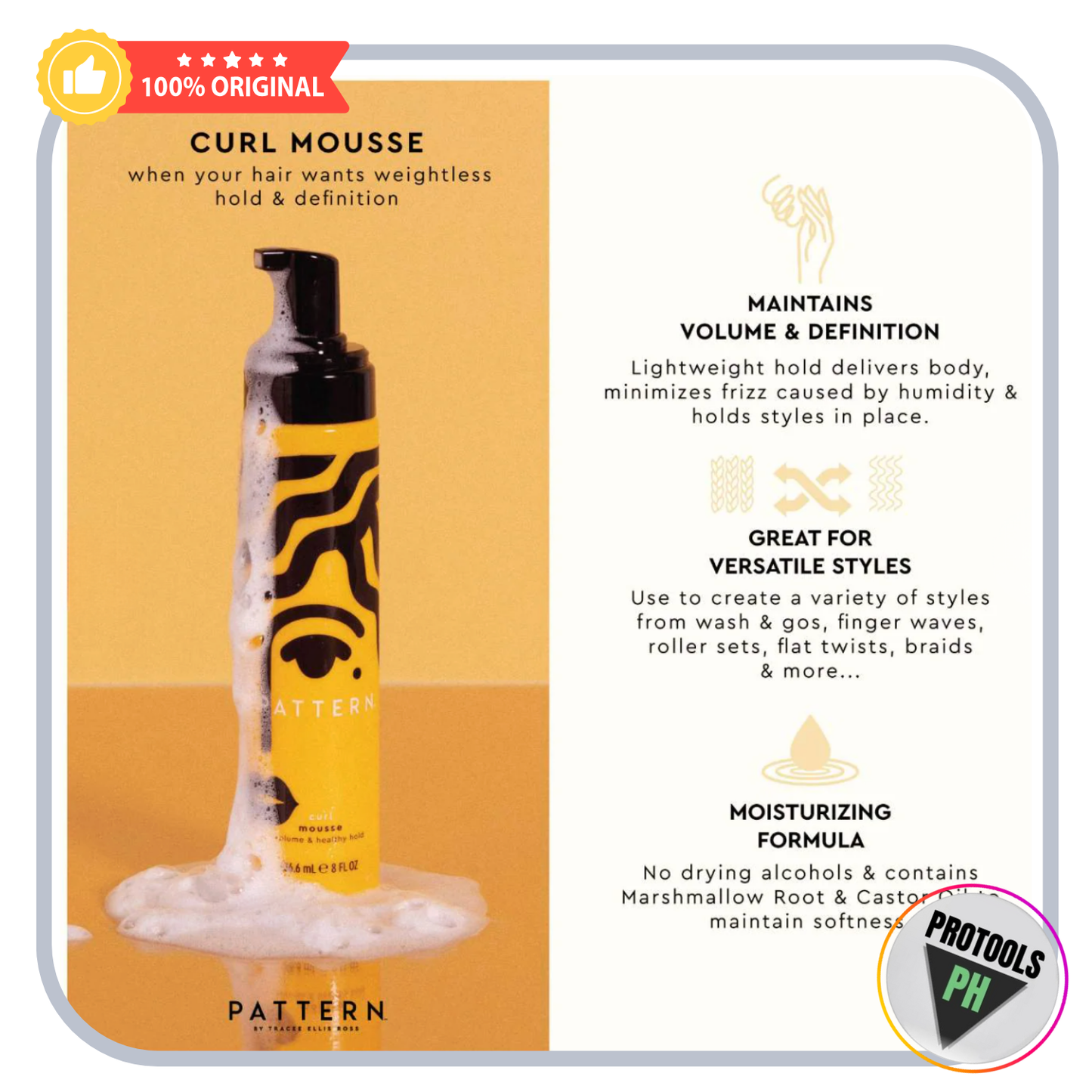 PATTERN by Tracee Ellis Ross Curl Mousse for Curls & Coils - 8 oz/ 236.6 mL
